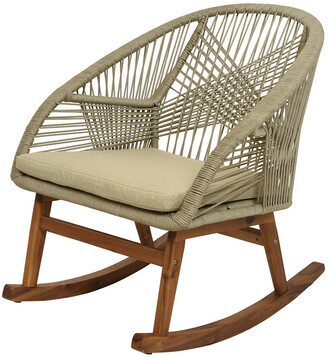 AMARA Outdoors - Outdoor Rope Weave Rocking Chair - Beige