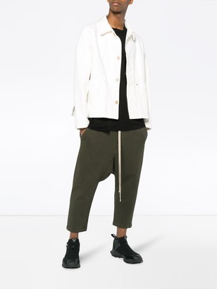 Rick Owens Cropped track pants with drop crotch