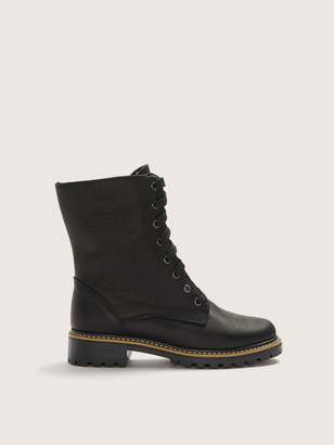 Wide Leather Combat Boot - Martino