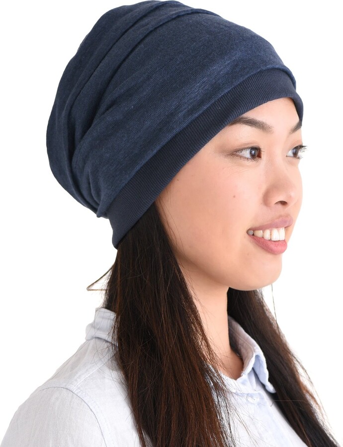 Pure Linen Beanie Hat Natural Material Men Women Slouchy Thin CHARM Casualbox