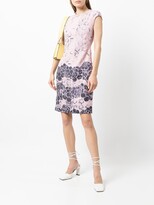 Thumbnail for your product : Giorgio Armani Floral Textured Cap-Sleeve Shift Dress