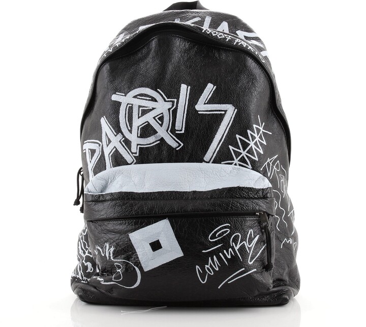 Balenciaga Explorer Graffiti Backpack Leather Large - ShopStyle