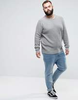 Thumbnail for your product : Brave Soul PLUS Crew Neck Waffle Knit Sweater