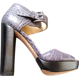 Thumbnail for your product : Coach Grey Leather Sandals