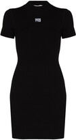 Thumbnail for your product : Alexander Wang Logo-Print Fitted Mini Dress