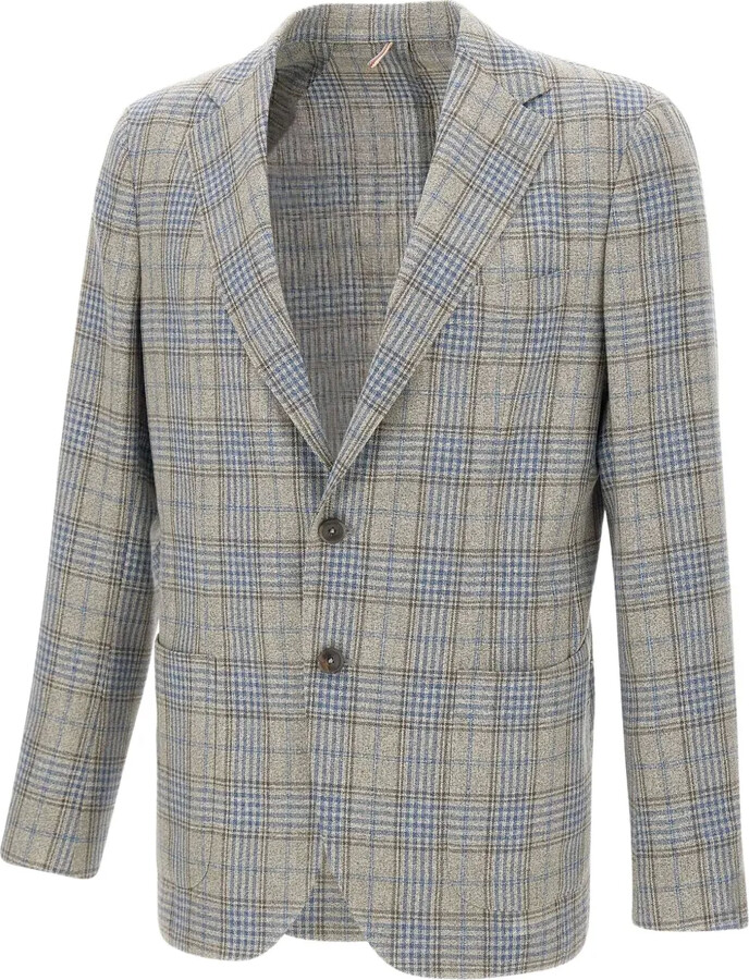 Santaniello Plaid-Pattern Blazer