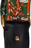 Thumbnail for your product : Valentino Garavani Studded Leather And Jacquard Bag Strap
