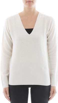 Fabiana Filippi White Wool Sweatshirt