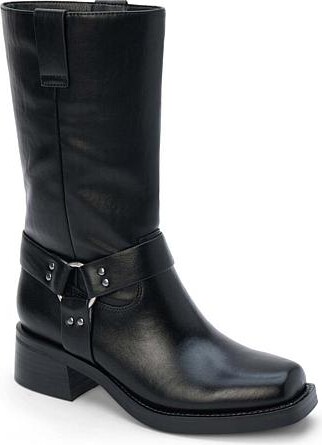 Coconuts by Matisse Square Toe Moto Boot - Autumn - Black - Size 6
