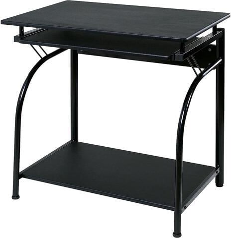 PISKEKAT OneSpace Stanton Desk with Pullout Keyboard Tray Computer, Black