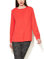 Thumbnail for your product : Peter Som Crepe Keyhole Blouse