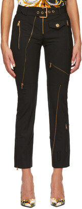 Versace Black Multi Zip Trousers