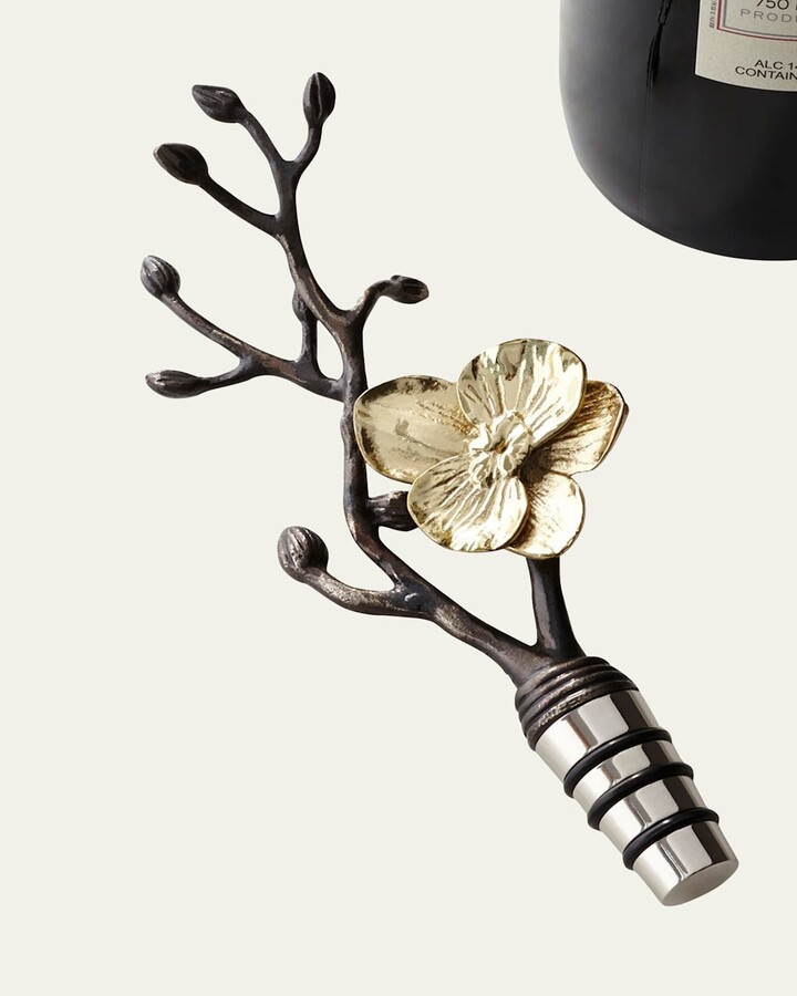 Michael Aram Gold Orchid Wine Stopper