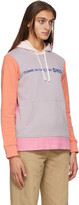 Thumbnail for your product : Comme des Garçons Shirt Purple & Orange Colorblock Front Logo Hoodie