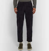 Thumbnail for your product : Folk Signal Tapered Cropped Pleated Cotton-Corduroy Trousers