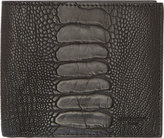 Thumbnail for your product : Givenchy Grey Ostrich Leather Classic Bifold Wallet