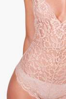 Thumbnail for your product : boohoo Strappy Scallop Edge Lace Bodysuit