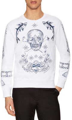 Alexander McQueen Embroidered Crewneck Sweatshirt
