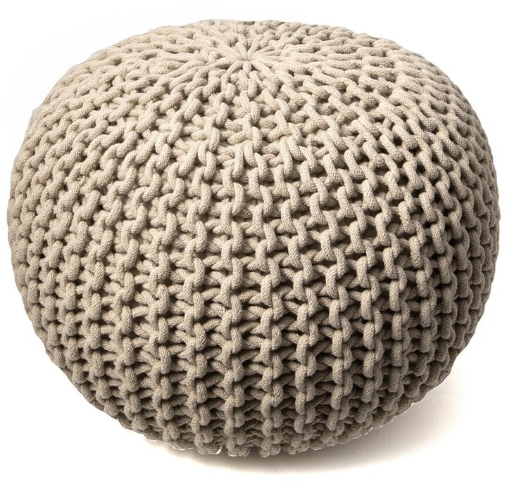 nuLoom Berlin Casual Knitted Filled Ottoman Pouf - ShopStyle