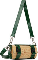 Thumbnail for your product : Feng Chen Wang Beige & Green Small Bamboo Bag