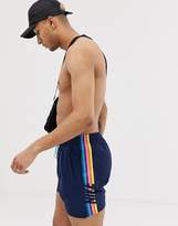 Thumbnail for your product : Nike Swimming super short swim shorts with retro stripe in navy NESS9445
