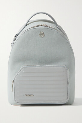 Rimowa Never Still Small Webbing-trimmed Canvas And Leather Backpack - Gray