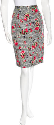 Oscar de la Renta Wool Knee-Length Skirt
