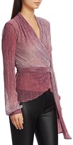 Thumbnail for your product : PatBO Ombre Lurex Peplum Wrap Top