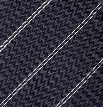 Dunhill 7cm Striped Mulberry Silk Tie