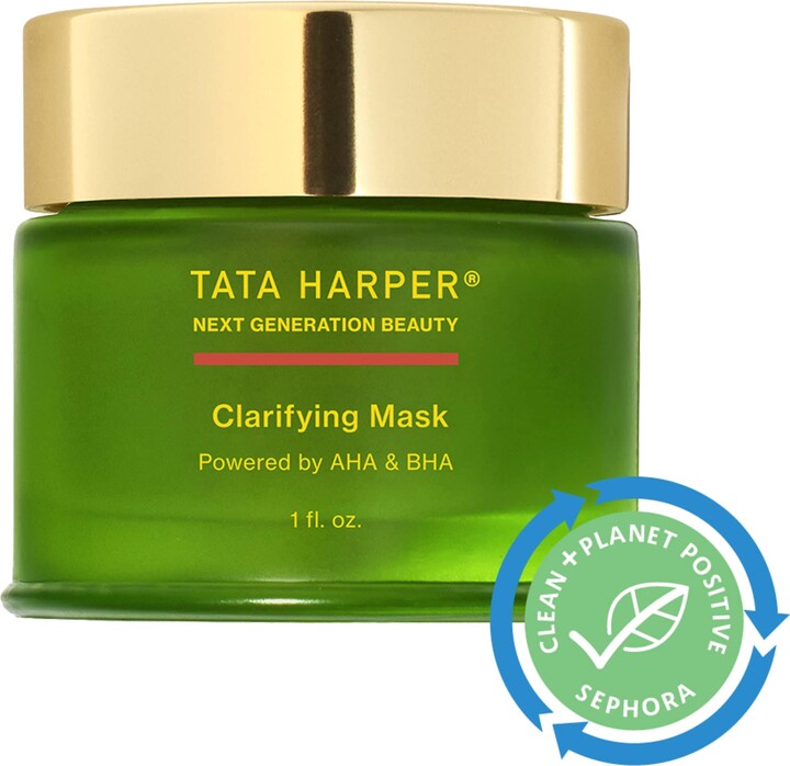 Tata Harper Clarifying Pore AHA + BHA Mask with Salicylic Acid for ...