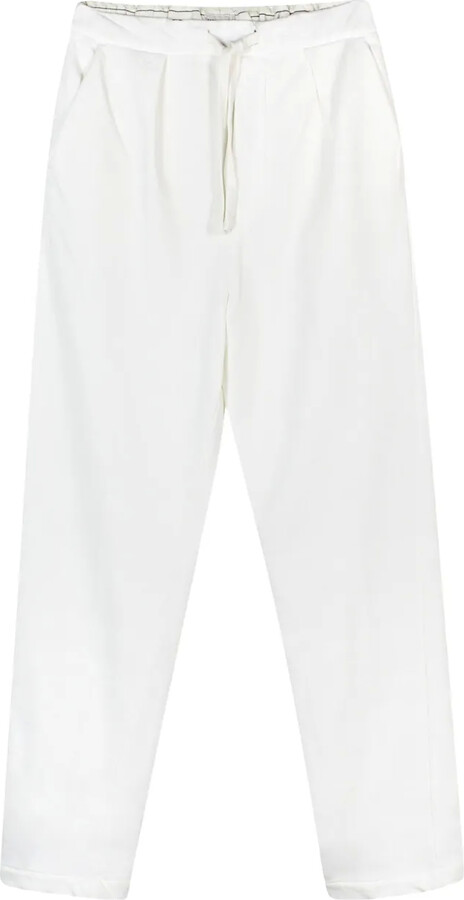 Panama Route Drawstring Cotton Track Pants