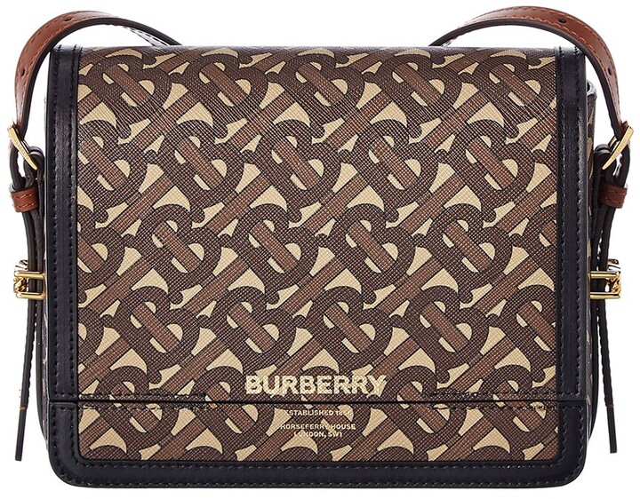 Burberry Grace Small Monogram Leather Shoulder Bag ShopStyle