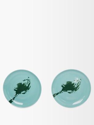 Serax X Ottolenghi Set Of Two Feast Medium Plates - Light Turquoise