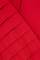 Thumbnail for your product : Rhode Resort Sage Tie-neck Cotton-poplin Blouse - Red