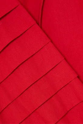 Rhode Resort Sage Tie-neck Cotton-poplin Blouse - Red
