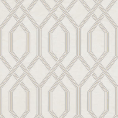 Walloro Geometric Wallpaper, 3D Embossed Modern Flocked Wallcovering, Contemporary, Washable