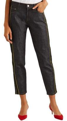VVB Piped Cropped High-rise Tapered Jeans