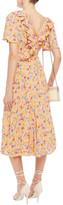 Thumbnail for your product : By Ti Mo Ruffled Floral-print Crepe De Chine Midi Dress