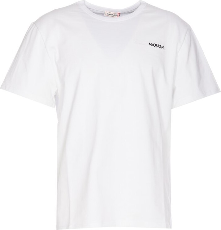 Alexander McQueen Logo Embroidered Crewneck T-Shirt