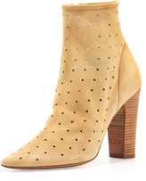 Thumbnail for your product : See by Chloe Suede Perforated Ankle Bootie