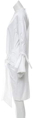 Ji Oh Paneled Midi Dress White Paneled Midi Dress