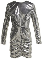 Thumbnail for your product : MSGM Sequin Ruched Mini Dress - Silver
