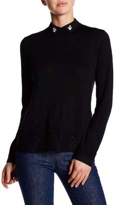 Love Token Amanda Faux Button-Up Sweater