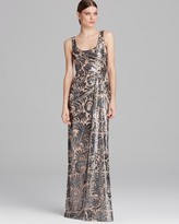 Thumbnail for your product : David Meister Gown - Sleeveless Scoop Neck Sequin