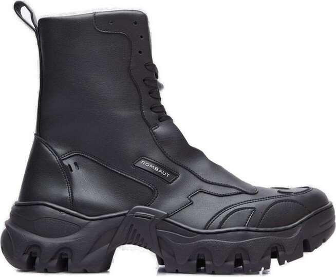 Rombaut Logo Embossed Lace-Up Ankle Boots