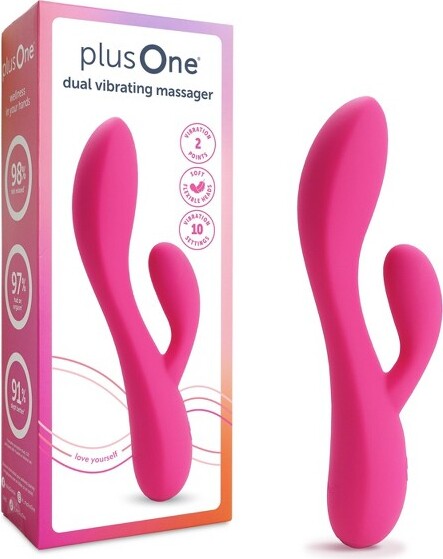 Plus One plusOneWaterproofandRechargeableDualRabbitVibrator