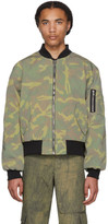 Thumbnail for your product : Resort Corps Green T-Shirt Panel Bomber Jacket