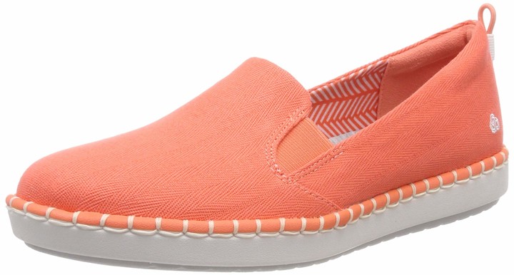 clarks flats orange