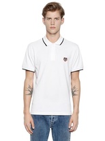 Thumbnail for your product : Kenzo Tiger Embroidered Cotton Piqué Polo