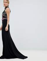 Thumbnail for your product : Jovani Embroided Maxi Dress-Black